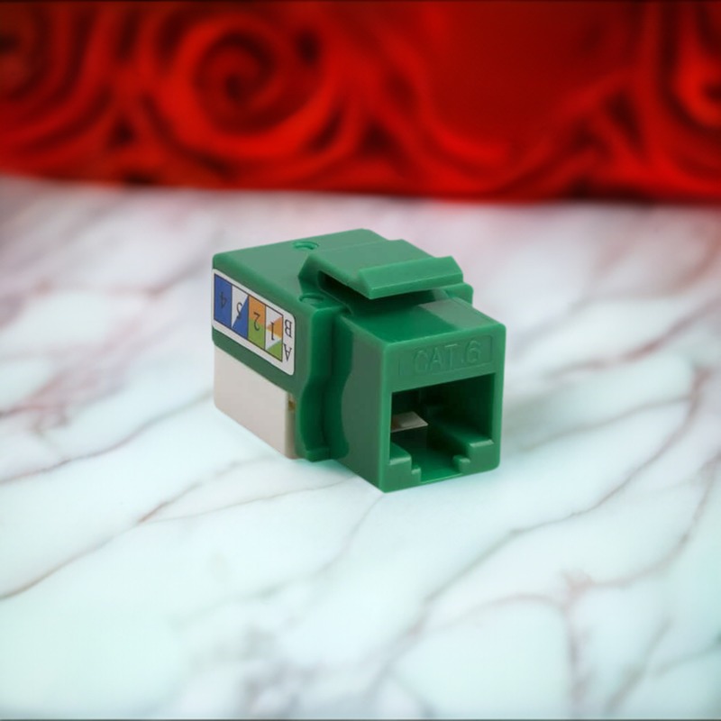 Load image into Gallery viewer, 4XEM Cat6 RJ45 Keystone Jack UTP 110-Type Green
