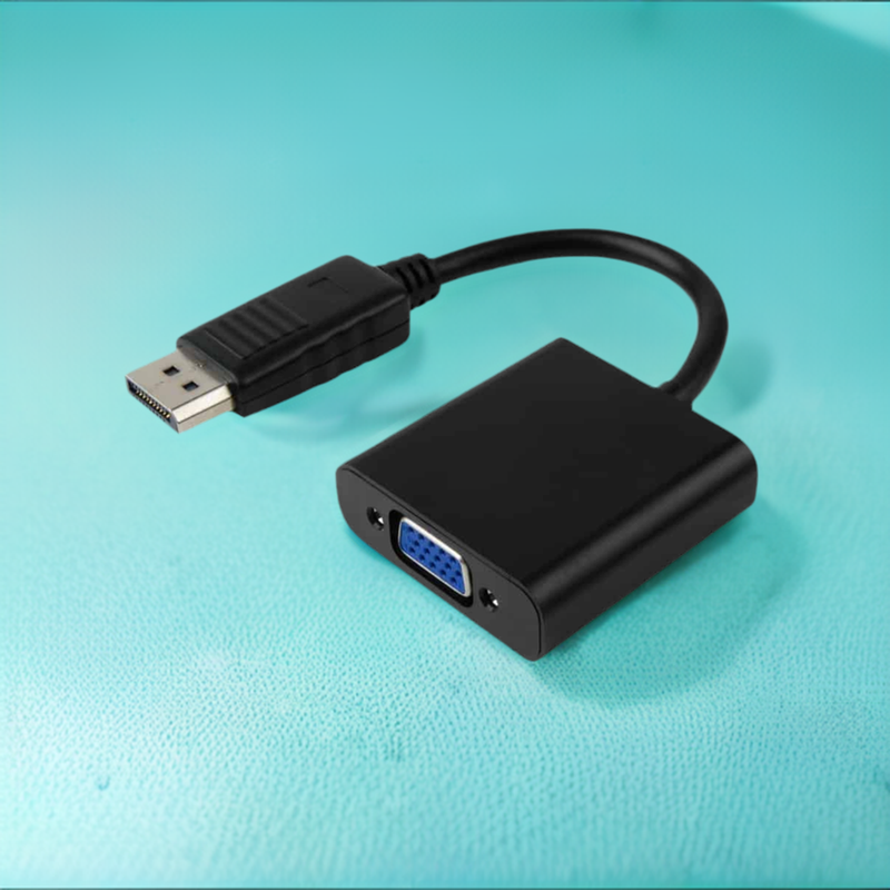 4XEM 4XDPMVGAFA10 DisplayPort Cable Adaptor For VGA Male/Female RoHS Black