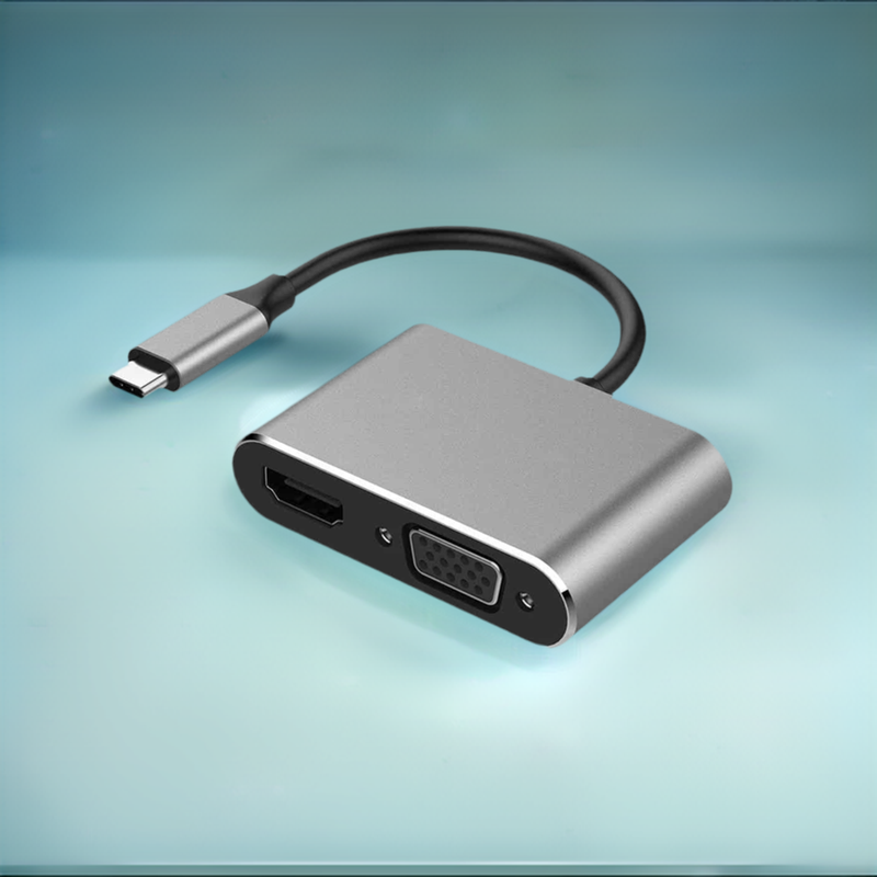 Load image into Gallery viewer, 4XEM 4-in-1 HDMI, VGA, Power Delivery USB-C Hub
