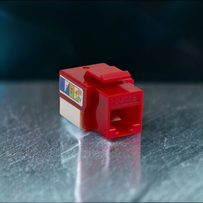 Load image into Gallery viewer, 4XEM 10 pack Cat5e RJ45 Keystone Jack UTP 110-Type Red
