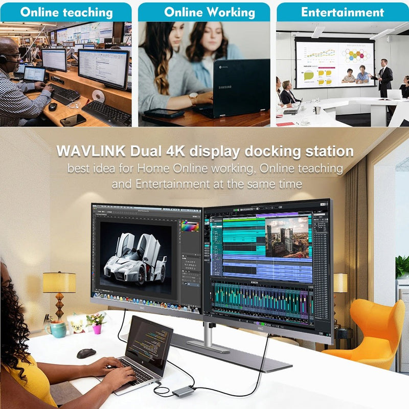 Load image into Gallery viewer, 4XEM Type-C Thunderbolt to Dual HDMI Display Adapter
