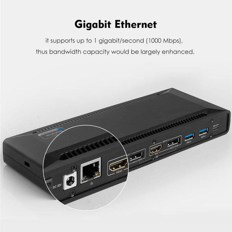 Load image into Gallery viewer, Image highlights the gigabit ethernet connection. Image: This device supports up to 1 gigabit/second (1000 Mbps), thus bandwidth capacity would be largely enhanced. 

