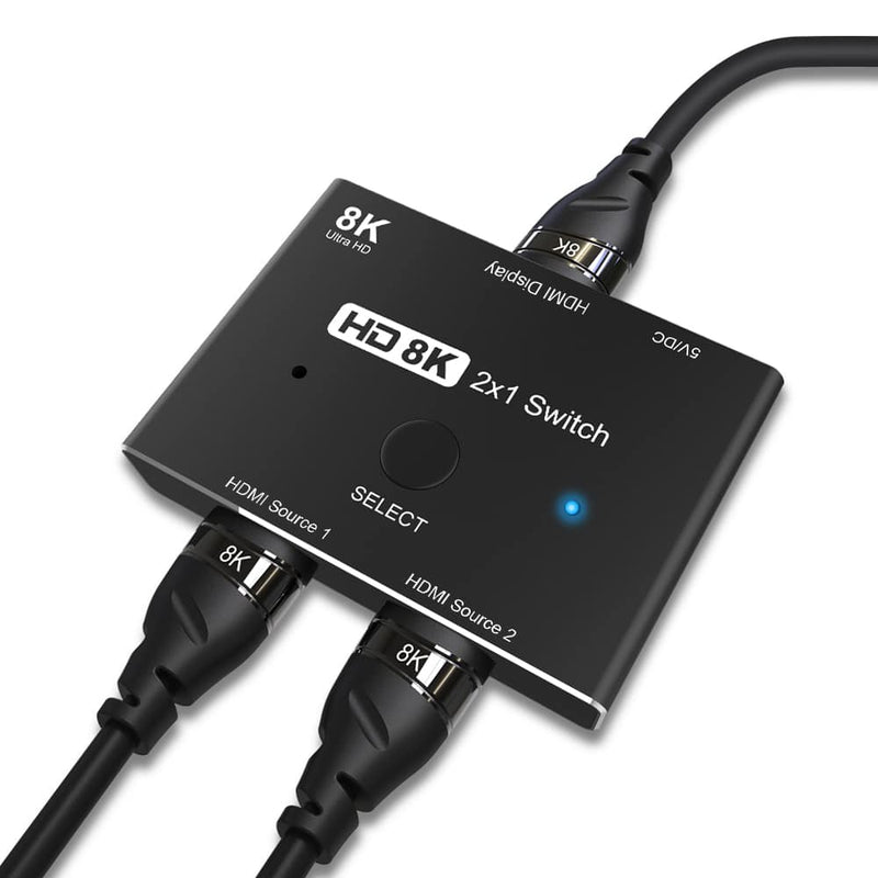 Load image into Gallery viewer, 4XEM 2x1 8K 2-in 1-out HDMI switch
