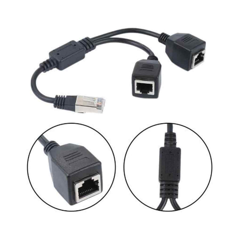 Load image into Gallery viewer, 4XEM 2-to-1 RJ45 Splitter Cable Adapter - F/M- CAT5E
