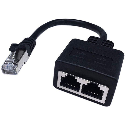 4XEM 2-to-1 RJ45 Splitter Cable Adapter - F/M- CAT6