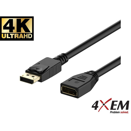 4XEM DisplayPort 3 ft Extension Cable