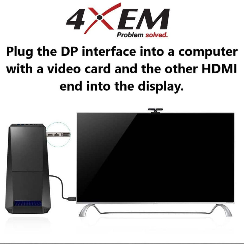 Load image into Gallery viewer, 4XEM DISPLAYPORT TO HDMI ADAPTER HDR 4K 60HZ DP 1.4 HDMI 2.0B
