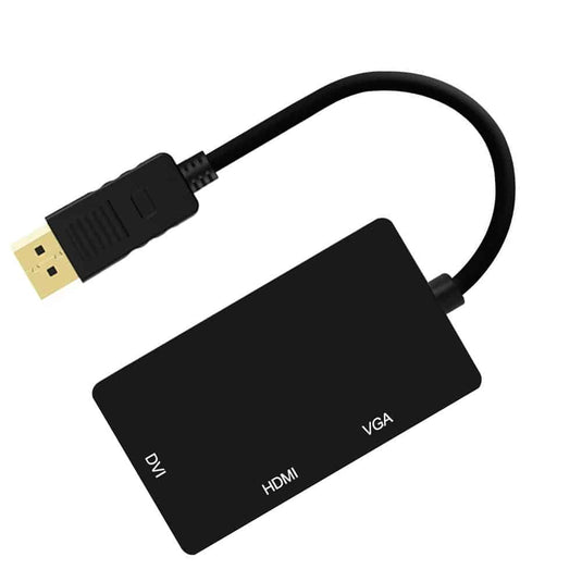 4XEM 3 In 1 DisplayPort to HDMI DVI VGA Adapter