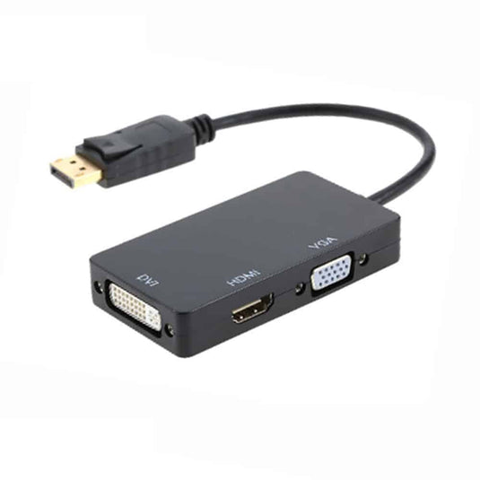 4XEM 3 In 1 DisplayPort to HDMI DVI VGA Adapter