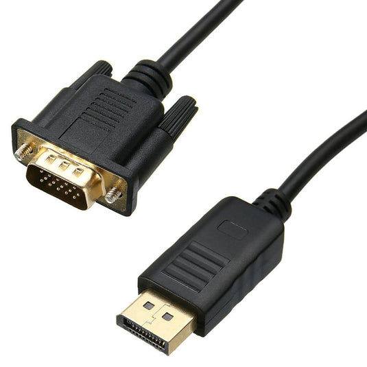 4XEM 3FT DisplayPort To VGA Adapter Cable - Black