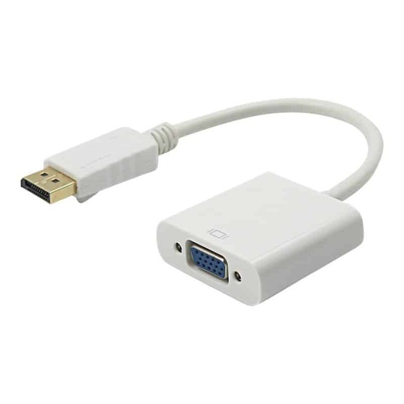 Load image into Gallery viewer, 4XEM 9in DisplayPort To VGA M/F Adapter Cable - White
