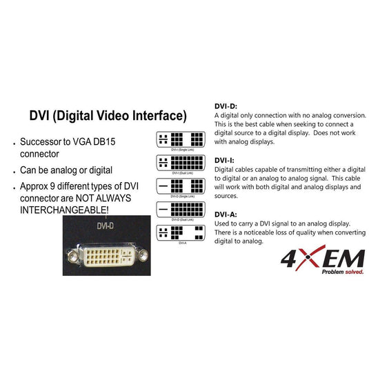 4XEM 10FT DVI-D Dual Link M/M Digital Video Cable