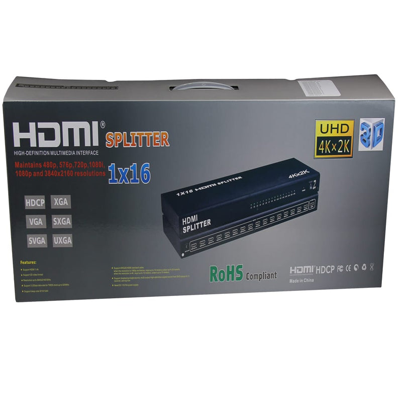 Load image into Gallery viewer, 4XEM 16 Port HDMI Splitter Supports 3D 4K/2K
