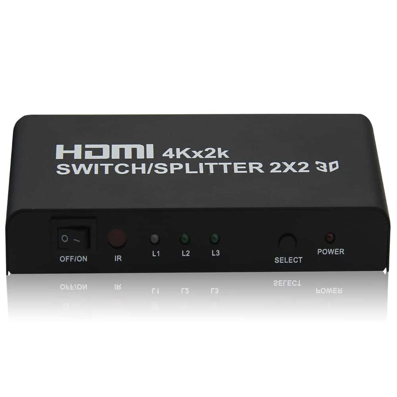 Load image into Gallery viewer, 4XEM 2x2 Port HDMI Splitter Supports 3D 4K/2K
