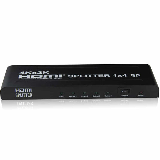 4XEM 4 Port HDMI Splitter Supports3D 4K/2K