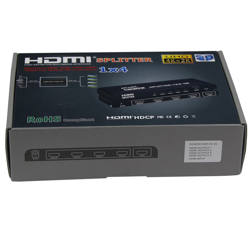 Load image into Gallery viewer, 4XEM 4 Port HDMI Splitter Supports3D  4K/2K
