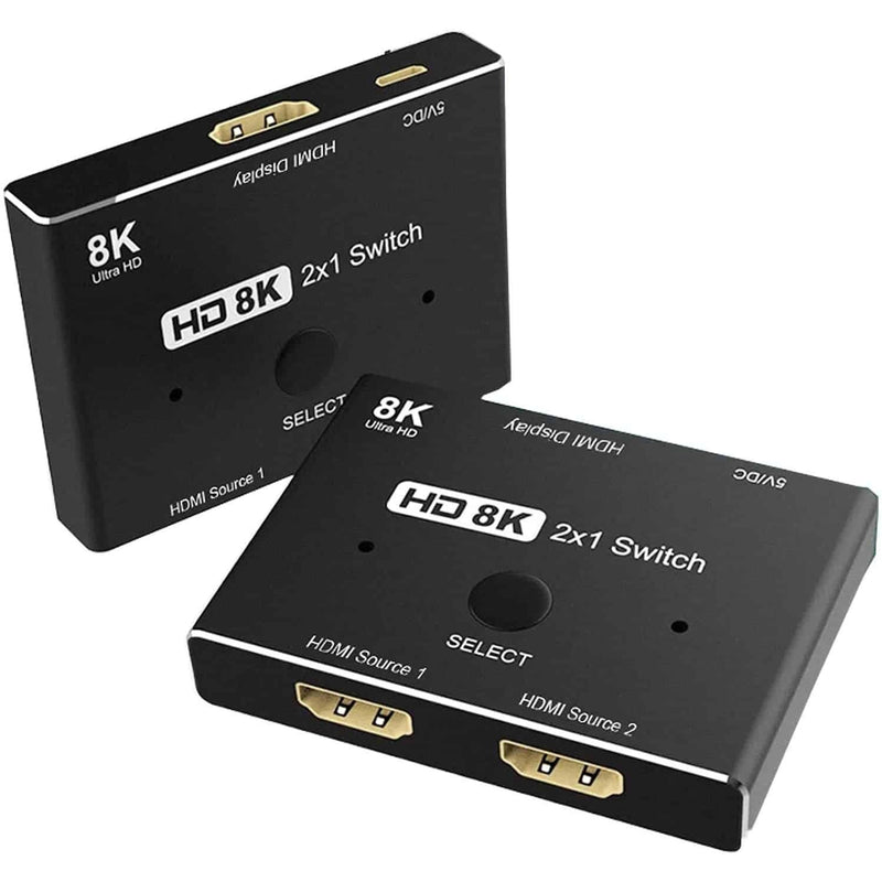 Load image into Gallery viewer, 4XEM 2x1 8K 2-in 1-out HDMI switch
