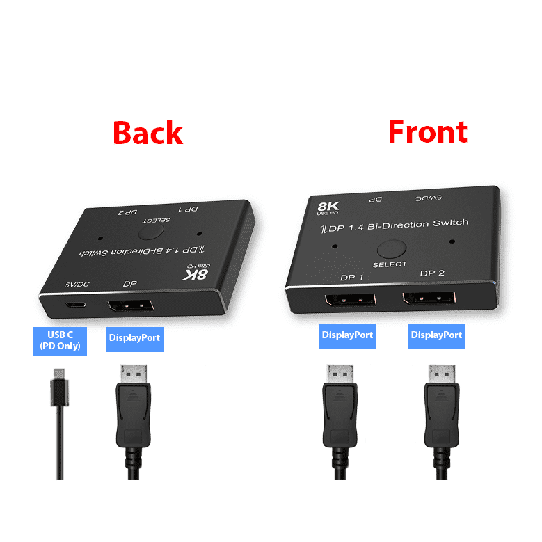 Load image into Gallery viewer, 4XEM 8K/4K DisplayPort Bi-Directional Switch

