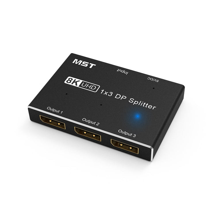 1x3 3-Port 8K/4K DisplayPort Splitter Hub