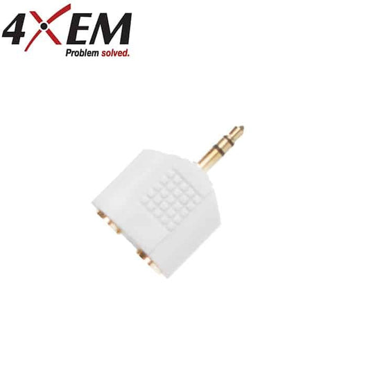 4XEM 3.5mm Mini Jack Headphone Splitter For iPhone/iPod/Audio Devices