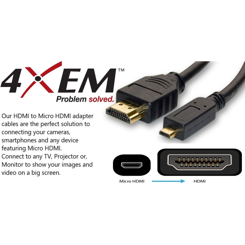 Load image into Gallery viewer, 4XEM 6FT Micro HDMI To HDMI Adapter Cable
