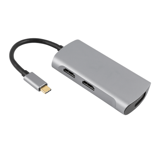 Hub USB-C transparent vers HDMI 4K/3 USB-A -/1 USB-C + 2