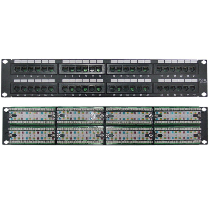 4XEM 48 Port CAT5E Rackmount Patch Panel