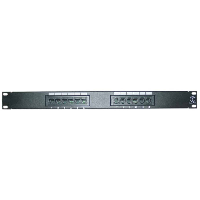 4XEM 12 Port CAT6 Rackmount Patch Panel