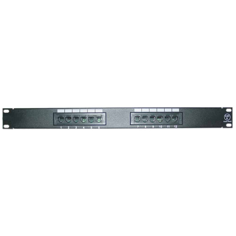 Load image into Gallery viewer, 4XEM 12 Port CAT6 Rackmount Patch Panel
