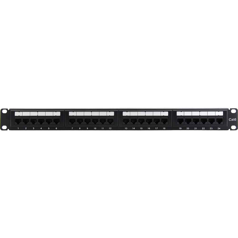 4XEM 24-Port Cat6 Patch Panel – Rackmount Network Organizer