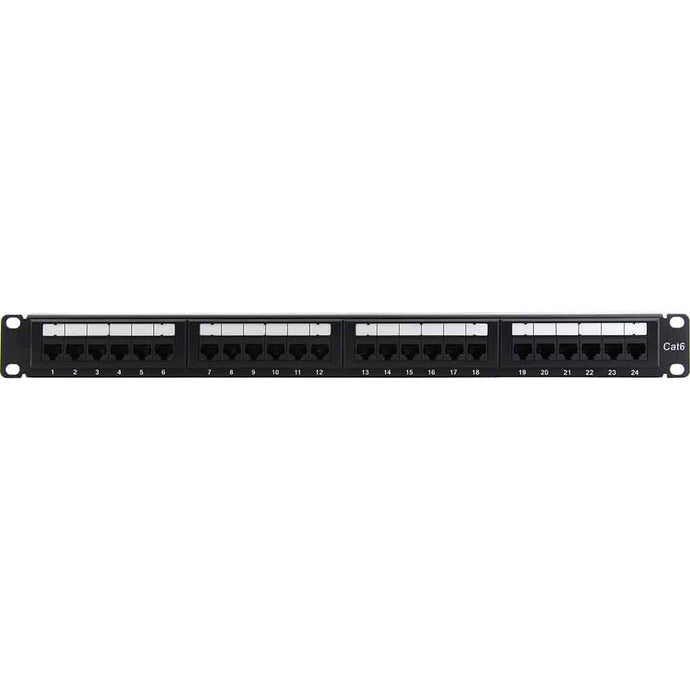 4XEM 24 Port CAT6 Rackmount Patch Panel