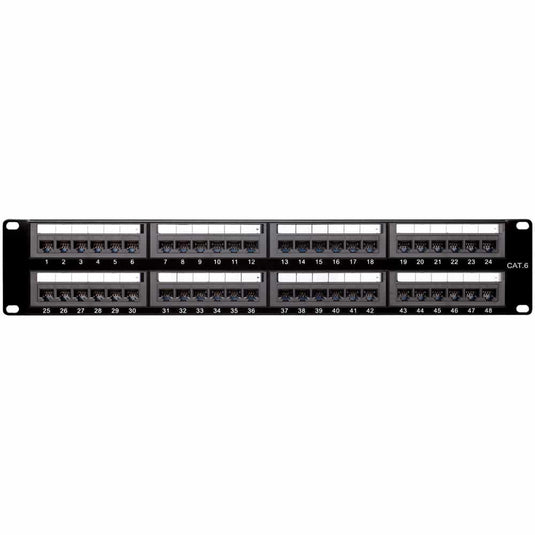 4XEM 48 Port CAT6 Rackmount Patch Panel