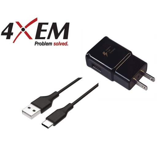 4XEM Samsung USB-C 3FT Charger Kit (Black)