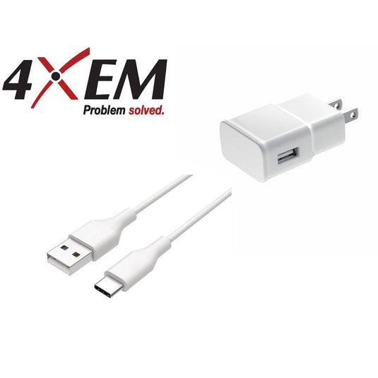 4XEM Samsung USB-C 3FT Charger Kit (White)