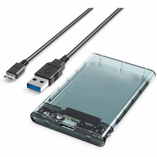 4XEM Clear USB 3.0 to SATA Hard Drive Enclosure