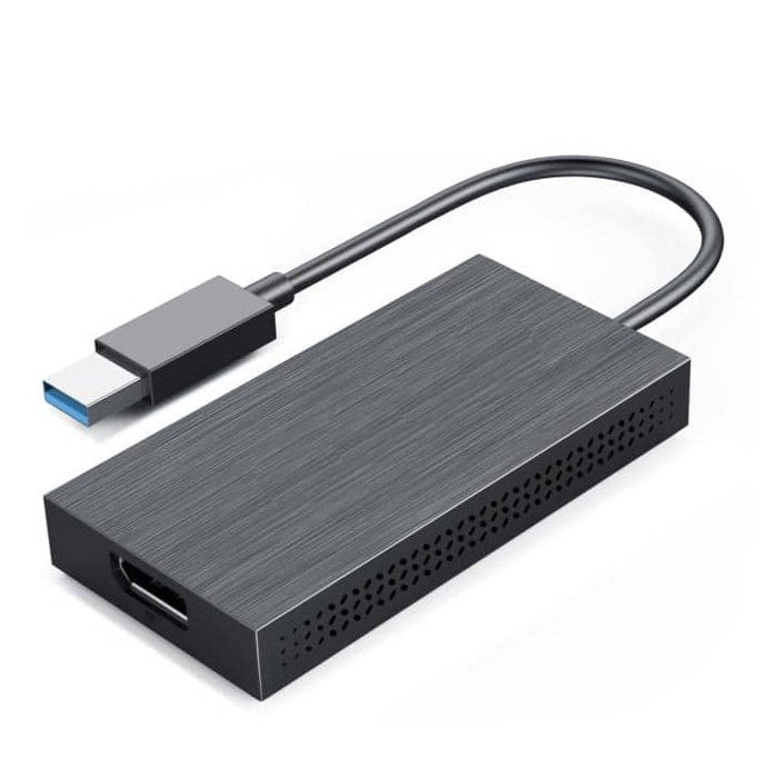 Black USB Type A to DisplayPort video adapter