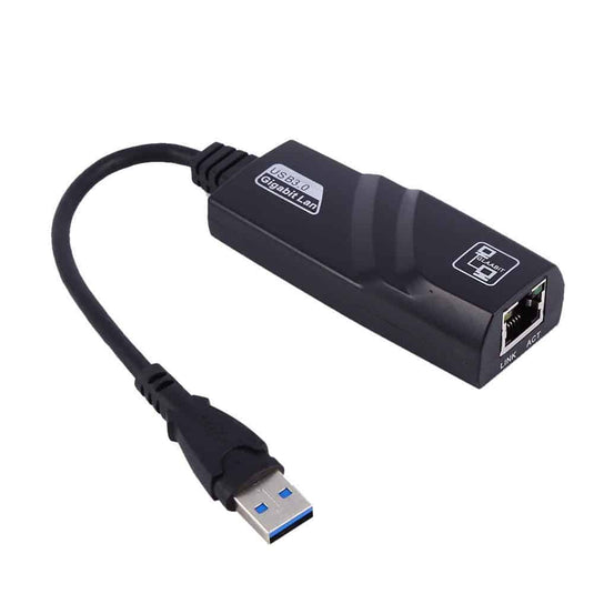 Alternate angle of 4XEM black usb-c ethernet adapter