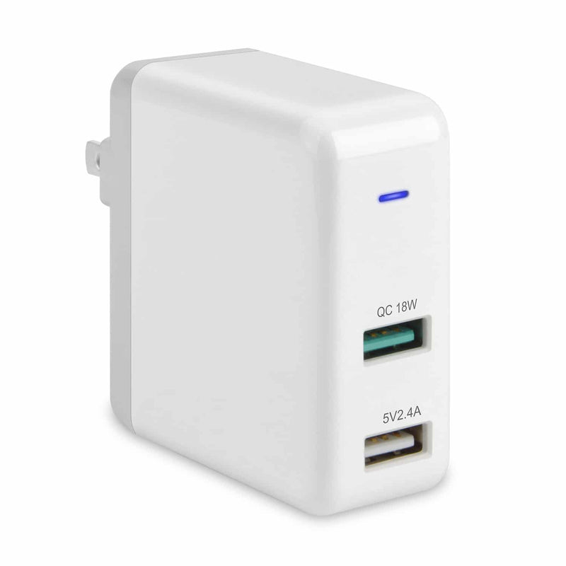 Load image into Gallery viewer, 4XEM 30W DUAL USB A WALL CHARGER FAST CHARGING QUICK CHARGE 3.0
