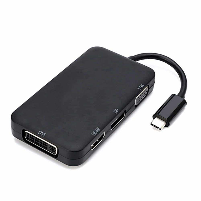Load image into Gallery viewer, 4XEM 4 in 1 USB Type C Hub To HDMI DVI VGA DP Display Multiport Adapter Converter 4K 1080P
