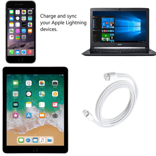 4XEM USB Type-C to 8-Pin Lightning Cable - 3FT - MFi Certified