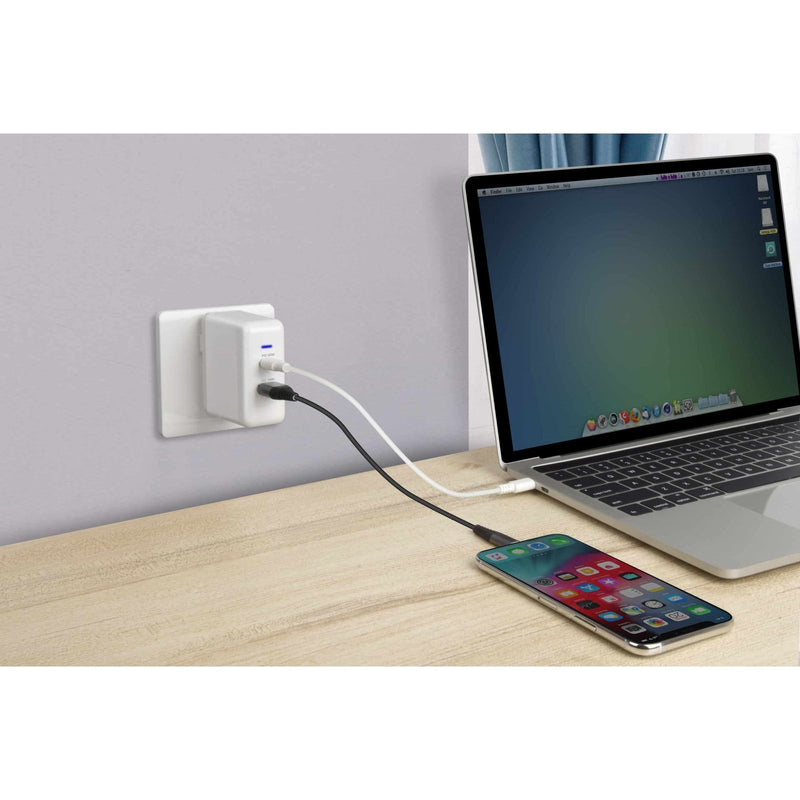 Load image into Gallery viewer, 4XEM USB-C and USB-A 48W FAST CHARGING QUICK CHARGE 3.0 Dual WALL CHARGER
