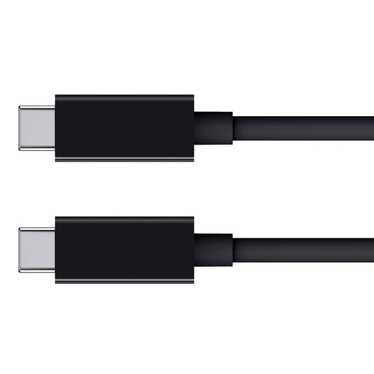 USB-C to USB-C black colored cables offering 10Gbps speeds against white background.