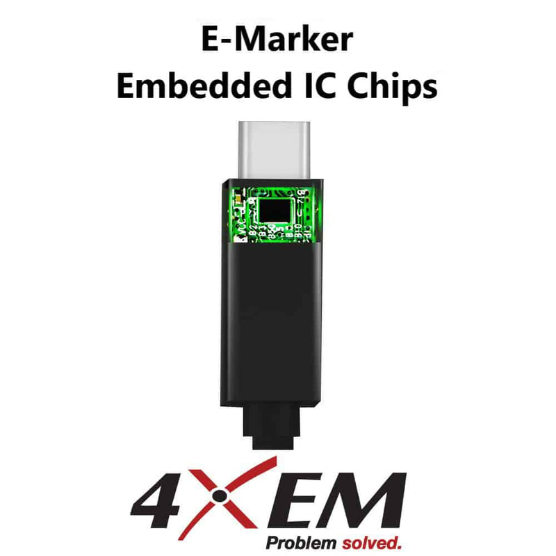 Load image into Gallery viewer, Image: USB-C cable is built with E-marker embedded IC Chip
