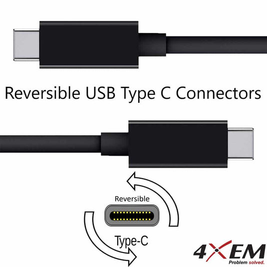 4XEM USB-C TO USB-C CABLE M/M USB 3.1 GEN 2 10GBPS 6FT BLACK