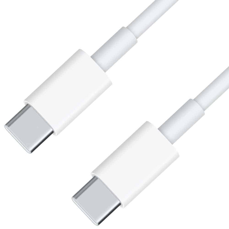 Load image into Gallery viewer, USB-C to USB-C white colored cables offering 10Gbps speeds against white background.
