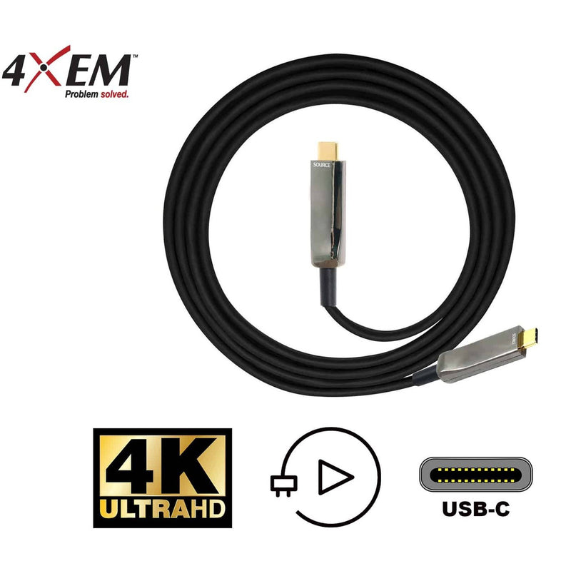 Load image into Gallery viewer, 4XEM 20M Fiber USB Type-C Cable 4K@60HZ 21.6 Gbps
