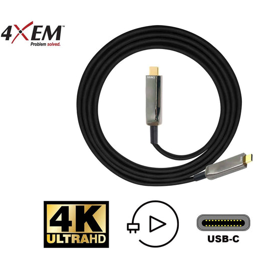 4XEM 40M Fiber USB Type-C Cable 4K@60HZ 21.6 Gbps