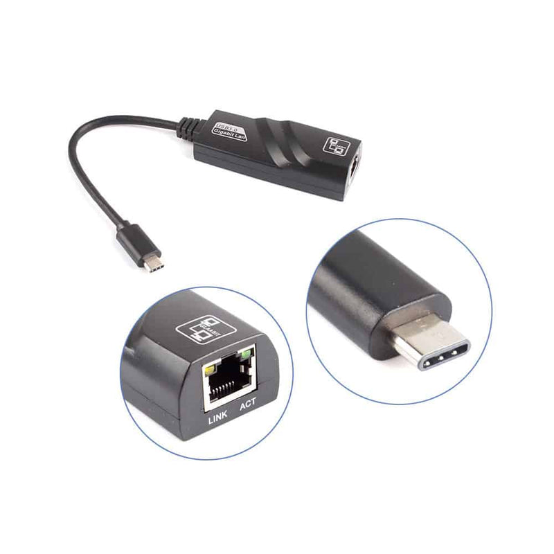 Load image into Gallery viewer, 4XEM USB-C GIGABIT ETHERNET ADAPTER NETWORK ADAPTER 10/100/1000 GBPS
