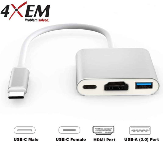 4XEM 3-in-1 USB-C Docking Station with 4K HDMI and USB 3.0