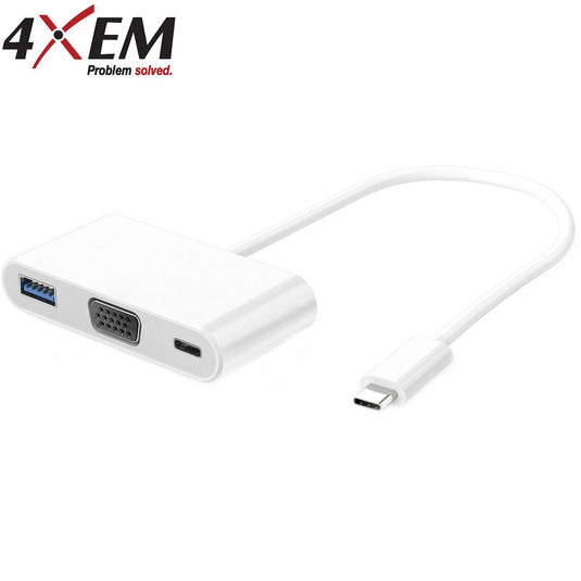 4XEM 3-in-1 USB-C Docking Station with VGA port and USB 3.0